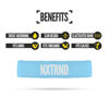 Picture of Nxtrnd Bicep Bands for Football, Slim Arm Sweat Bands, Sold as a Pair (Columbia Blue) One Size Fits Most