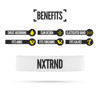 Picture of Nxtrnd Bicep Bands for Football, Slim Arm Sweat Bands, Sold as a Pair (White) One Size Fits Most