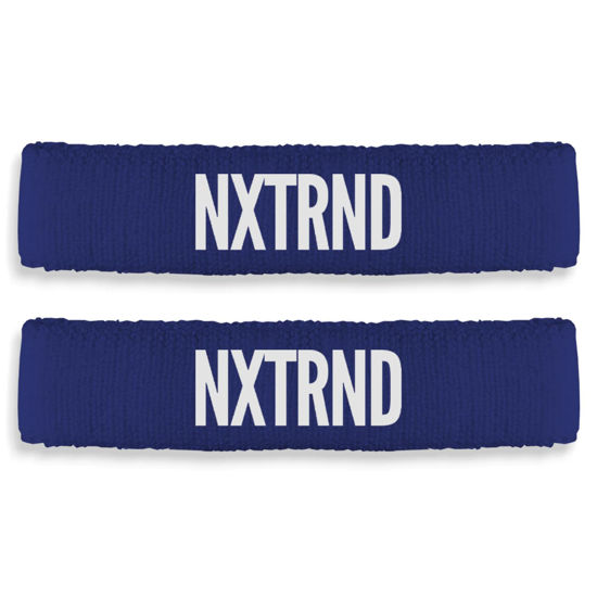 Picture of Nxtrnd Bicep Bands for Football, Slim Arm Sweat Bands, Sold as a Pair (Navy Blue) One Size Fits Most