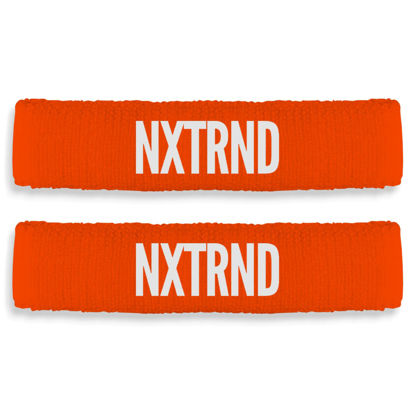 Picture of Nxtrnd Bicep Bands for Football, Slim Arm Sweat Bands, Sold as a Pair (Orange) One Size Fits Most