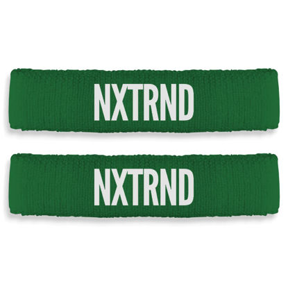 Picture of Nxtrnd Bicep Bands for Football, Slim Arm Sweat Bands, Sold as a Pair (Dark Green) One Size Fits Most