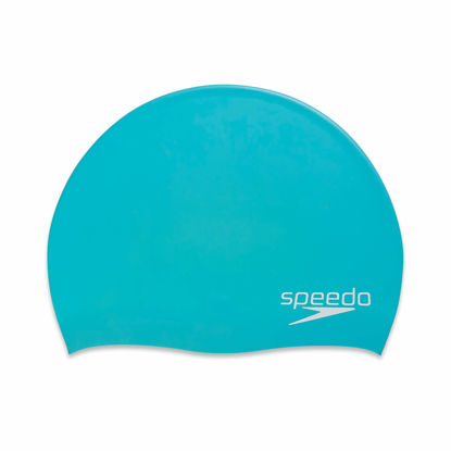 Picture of Speedo Unisex-Adult Swim Cap Silicone Elastomeric, Teal