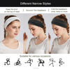 Picture of YONUF Fashion Headbands For Women Wide Headband Yoga Workout Head Bands Hair Accessories Band Black White Gray 6 Pack