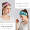 Picture of YONUF Headbands For Women Workout Wide Headband Yoga Head Bands For Women's Hair Accessories Girls Fashion Band Tie Dye 6 Pack