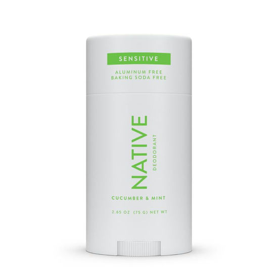 Picture of Native Sensitive Deodorant Contains Naturally Derived Ingredients, 72 Hour Odor Control | Deodorant for Women & Men, Aluminum Free with Baking Soda, Coconut Oil and Shea Butter, Cucumber & Mint