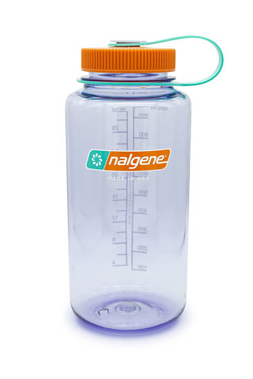 Picture of Nalgene Sustain Tritan BPA-Free Water Bottle Made with Material Derived From 50% Plastic Waste, 32 OZ, Wide Mouth, Amethyst