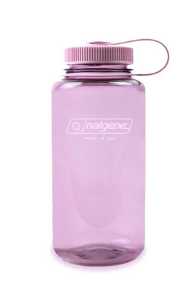 Picture of Nalgene Sustain Tritan BPA-Free Water Bottle Made with Material Derived from 50% Plastic Waste, 32 OZ, Wide Mouth, Cherry Blossom