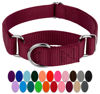 Picture of Country Brook Design - Burgundy Martingale Heavy Duty Nylon Dog Collar - 21 Vibrant Color Options (3/4 Inch Width, Small)