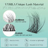 Picture of VYRILA Lash Clusters 0.05mm Individual Lashes, 3D Wispy Lashes Clusters, 0.1mm Super Thin Band Resuable Natural Lashes,D Curl Faux Mink Lashes,144pcs Lash Extension (Green Vivid-D-0.05-8-16mix)