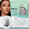 Picture of VYRILA Lash Clusters 0.05mm Individual Lashes, 3D Wispy Lashes Clusters, 0.1mm Super Thin Band Resuable Natural Lashes,D Curl Faux Mink Lashes,144pcs Lash Extension (Green Vivid-D-0.05-8-16mix)