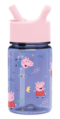 Picture of Simple Modern Peppa Pig Kids Water Bottle Plastic BPA-Free Tritan Cup with Leak Proof Straw Lid | Reusable and Durable for Toddlers, Boys | Summit Collection | 12oz, Peppa Pig Bubbles