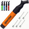 Picture of SPORTBIT Ball Pump with 5 Needles - Push & Pull Inflating System - Great for All Exercise Balls - Volleyball Pump, Basketball Inflator, Football & Soccer Ball Air Pump - Goes with Needles Set