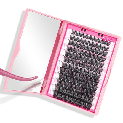 Picture of Lash Clusters, 120 Pcs Individual Cluster Lashes DIY Lash Extension Zero Bushy-C-10-18mix Eyelash Clusters Volume Wispy Lashes Super Thin Band Reusable Soft & Comfortable(Bushy-C-10-18 mix)