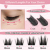 Picture of Lash Clusters, 72 Pcs Individual Cluster Lashes DIY Lash Extension 10-16mm Eyelash Clusters Volume Wispy Lashes Super Thin Band Reusable Soft & Comfortable(Cheery,D-16mm)