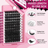 Picture of PRO Lash Clusters, 96Pcs Cluster Lashes Rotary Mirror Case Individual Lashes DIY Lash Extension Eyelash Clusters 10-16 Mix Fluffy Wispy Lashes Thin Band Not Fall Apart（Adore,C-10-16mix)