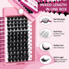 Picture of PRO Lash Clusters, 72Pcs Cluster Lashes Rotary Mirror Case Individual Lashes DIY Lash Extension Eyelash Clusters 10-16 Mix Fluffy Wispy Lashes Thin Band Not Fall Apart(Into You-01, C-10-16mix)