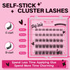 Picture of Self Adhesive Eyelashes 40Pcs Lash Clusters Press On Self Stick Lashes Reusable Self-adhesive Eyelash Clusters No Glue No Remover 1 Step Lashes Pre Glued Cluster Lashes Easy to Use(Jasmine,C-8-16mix)