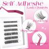 Picture of FADLASH Self Adhesive Lash Clusters, No Glue Needed DIY Eyelash Extensions Kit, Pre Glued Eyelashes, Easy to Apply Lash Extension No Damage Quick & Easy (Z3-D-8-16mm)