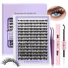 Picture of Lash Extension Kit for Beginners Eyelash Extension Kit Manga Lash Clusters Kit 280 PCS Individual Lashes Kit Volume 40D Soft D Curl Eye Lash Extension Lash Kit(Manga-40D-D-9-16MIX)