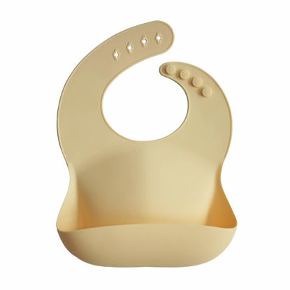 Picture of mushie Silicone Baby Bib | Adjustable Fit Waterproof Bibs (Sunshine)