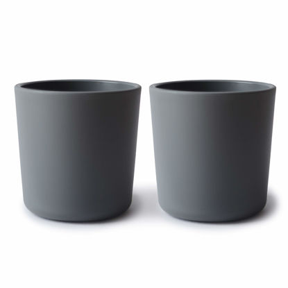 Picture of mushie Dinnerware Cups For Kids | Made in Denmark, Set of 2 (Smoke)