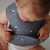 Picture of mushie Silicone Baby Bib | Adjustable Fit Waterproof Bibs (Boats)