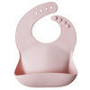 Picture of mushie Silicone Baby Bib | Adjustable Fit Waterproof Bibs (Blush)