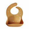 Picture of mushie Silicone Baby Bib | Adjustable Fit Waterproof Bibs (Sun Orange)