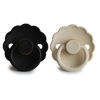 Picture of FRIGG Daisy Natural Rubber Baby Pacifier | Made in Denmark | BPA-Free (Jet Black/Cream, 6-18 Months) 2-Pack