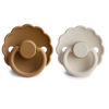 Picture of FRIGG Daisy Natural Rubber Baby Pacifier | Made in Denmark | BPA-Free (Cappucino/Cream, 6-18 Months) 2-Pack