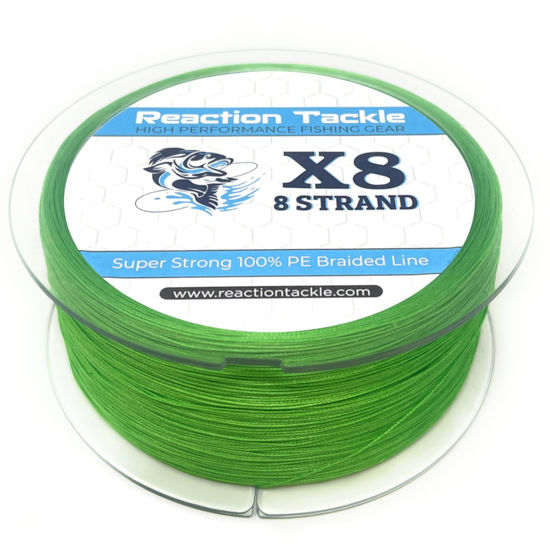 Picture of Reaction Tackle Braided Fishing Line - 8 Strand Hi Vis Green 20LB 150yd