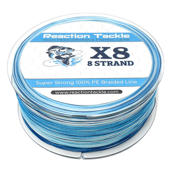 Picture of Reaction Tackle Braided Fishing Line - 8 Strand Blue Camo 25LB 150yd