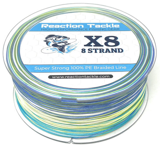 Picture of Reaction Tackle Braided Fishing Line - 8 Strand Aqua Camo 40LB 150yd