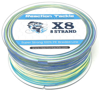 Picture of Reaction Tackle Braided Fishing Line - 8 Strand Aqua Camo 15LB 150yd