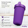 Picture of Re Play Made in USA 2 Pack Sippy Cups for Toddlers, 10 Oz. - Reusable Spill Proof Cups for Kids, Dishwasher/Microwave Safe - Hard Spout Sippy Cups for Toddlers 3.13" x 6.25", Amethyst/Purple