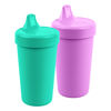 Picture of Re Play Made in USA 2 Pack Sippy Cups for Toddlers, 10 Oz. - Reusable Spill Proof Cups for Kids, Dishwasher/Microwave Safe - Hard Spout Sippy Cups for Toddlers 3.13" x 6.25", Aqua/Purple