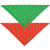 Picture of Realeaf Christmas Dog Bandanas 2 Pack, Reversible Red Green Xmas Dog Scarf for Boy and Girl, Premium Durable Fabric, Holiday Bandana for Small Medium Large and Extra Large Dogs (Small)