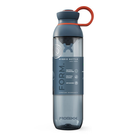 Picture of Promixx FORM Sports Water Bottle - Premium BPA Free Water Bottle for Fitness Sports & Outdoors - Sustainable Drinks Bottle with Measurement Markers and Leakproof Lid - 760ml / 26oz (Midnight Blue)