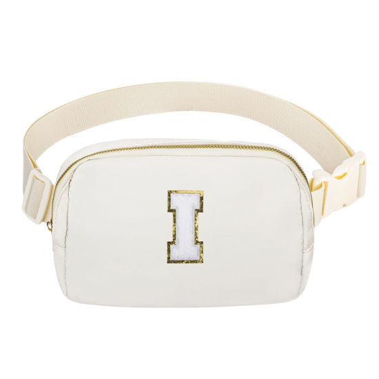 Picture of Birthday Gifts Initial Letter Waist Pack Personalized Gift for 8 9 10 11 12 Year old Girls Teen Cute Gifts Mini Small Pack White Letter I