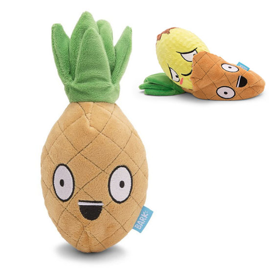 Picture of Barkbox 2 in 1 Interactive Plush Dog Toy - Rip and Reveal Dog Toy for Small Dogs - Stimulating Squeaky Pet Enrichment and Puppy Toys | Penny The Pineapple| Small Dogs