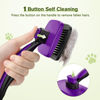 Picture of Pecute Self-Cleaning Slicker Brush for Dogs, Cats, Lightweight Dog Brush for Shedding Massaging Grooming, Cat Brush Gently Removes Loose Fur Undercoat for Small Dogs Cats Rabbits of All Hair Types