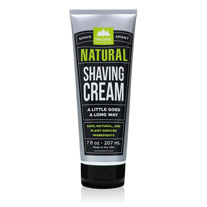 Picture of Pacific Shaving Company Natural Shaving Cream - Shea Butter + Vitamin E Shave Cream for Hydrated Sensitive Skin - Clean Formula for a Smooth, Anti-Redness + Irritation-Free Shave Cream (7 Oz)