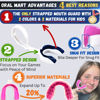 Picture of Oral Mart Strapped Youth Mouth Guard for Kids (White/Navy Blue) - Sports Mouthguard with Connected Strap for Football, Ice Hockey, Lacrosse, Taekwondo