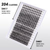 Picture of Lash Clusters 204 Pcs Individual Lashes Clusters Eyelash Extensions False Eyelashes DIY Wispy Fluffy Lash Extension Kit Reusable False Eyelashes Natural Look Mix 10-16mm C D Curl(DM01+DM17)