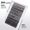 Picture of Lash Clusters 204 Pcs Individual Lashes Clusters Eyelash Extensions False Eyelashes DIY Wispy Fluffy Lash Extension Kit Reusable False Eyelashes Natural Look Mix 10-16mm C D Curl(DM27+DM28)