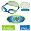 Picture of RUIGAO Kids Swim Goggle 4-7, Toddler Goggles Fabric Strap, Green Dino Goggles for kids