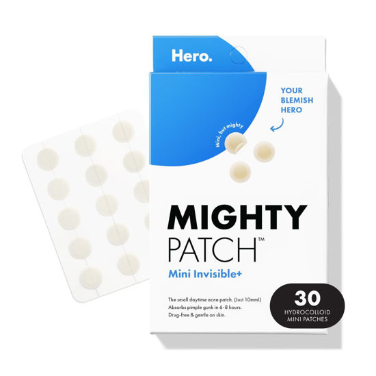 Picture of Hero Cosmetics Mighty Patch™ Mini Invisible+ Patches - Extra Small Daytime Hydrocolloid Acne Pimple Patches for Covering Zits and Blemishes, Blends Into Skin and Barely There (30ct 10mm Patches)