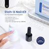 Picture of Beetles Gel Nail Kit Easy Nail Extension Set Etch X Nail Tips 500Pcs Pre Filed Half Matte Long Coffin Nail Tips with 5 in 1 Nail Glue Gel Uv Led Nail Lamp Acrylic Nail Tips