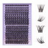 Picture of Lash Clusters 204 Pcs Individual Lashes DIY Lash Extensions 10-16mm Length Reusable Soft Natural False Eyelashes Thin Band Eyelash Extensions for Makeup at Home - OP01+OP17