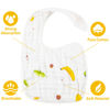 Picture of Zainpe 6Pcs Snap Muslin Cotton Bibs for Baby Lemon Flamingo Leaf Pineapple Bib with 6 Absorbent & Soft Layers Machine Washable Adjustable Burp Cloth for Drooling Eating and Teething